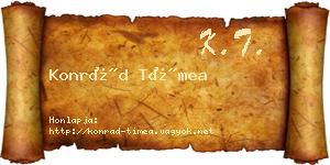 Konrád Tímea névjegykártya